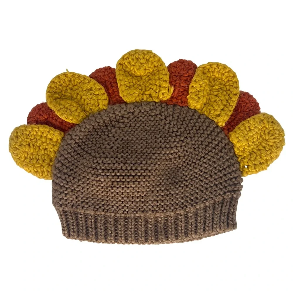 Just One You Made by Carter's Kids Turkey Beanie Hat One Size Thanksgiving‎ Knit